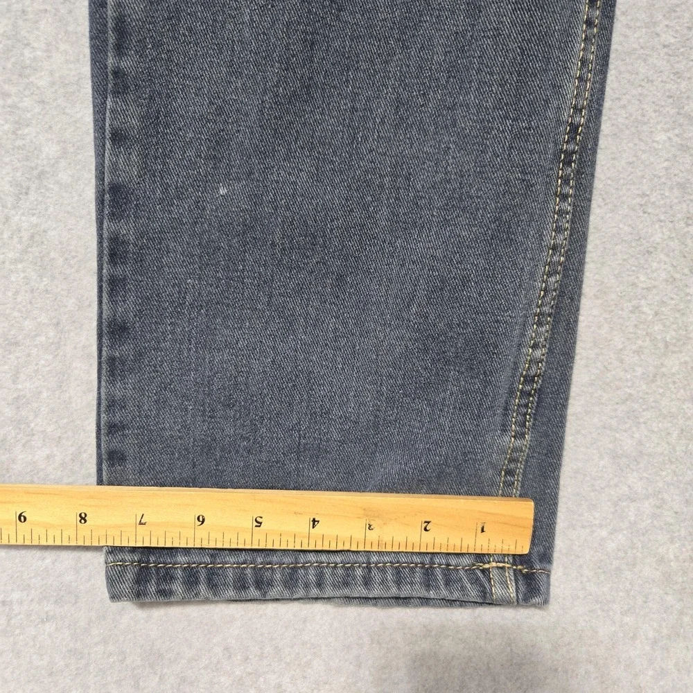 Kaalu Jeans Mens 42x32‎ Blue Distressed Denim Straight Leg Ripped Trendy Pants